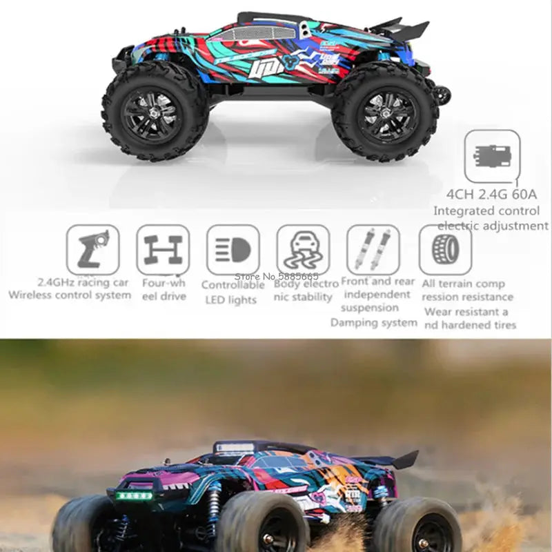 RC Racing Truck 90KM/H 4WD Brushless Off-Road Sportsman Specialty Products Fast RC Cars