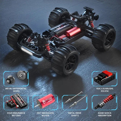 70KM/H 4WD RC Car With LED Remote Control Cars High Speed Drift Monster Truck Sportsman Specialty Products Fast RC Cars