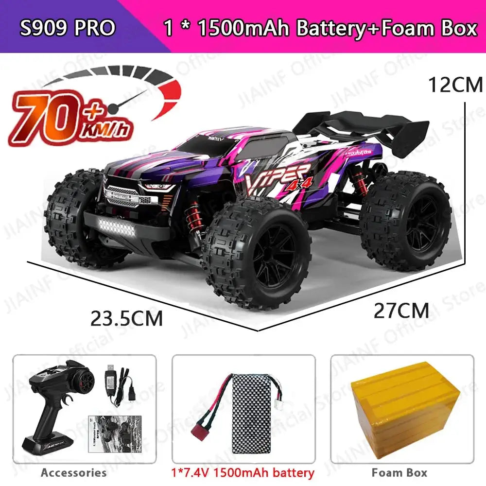 70KM/H 4WD RC Car With LED Remote Control Cars High Speed Drift Monster Truck Sportsman Specialty Products Fast RC Cars