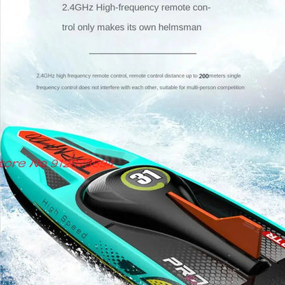 Large Racing Speedboat 80KM/H LED Night Light High Speed RC Boat Sportsman Specialty Products RC boat