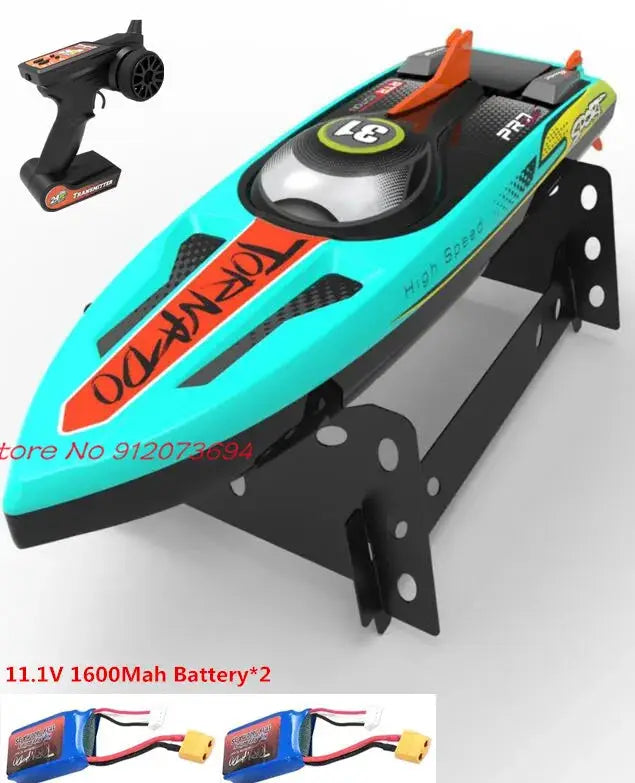 Large Racing Speedboat 80KM/H LED Night Light High Speed RC Boat Sportsman Specialty Products RC boat