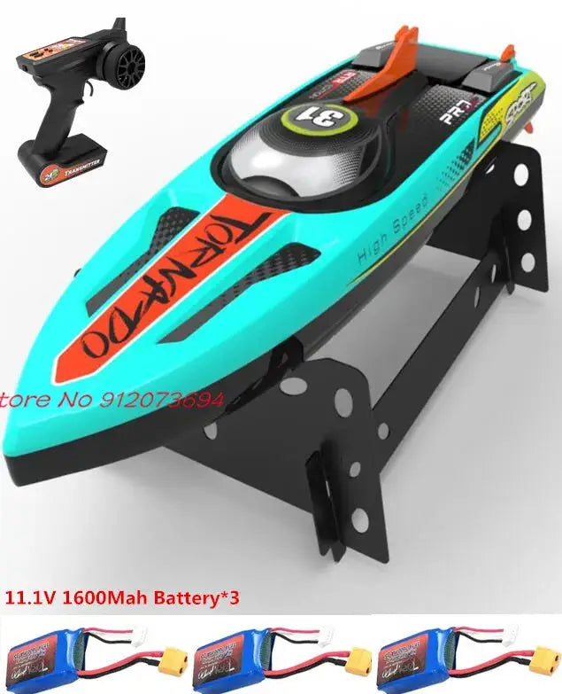 Large Racing Speedboat 80KM/H LED Night Light High Speed RC Boat Sportsman Specialty Products RC boat