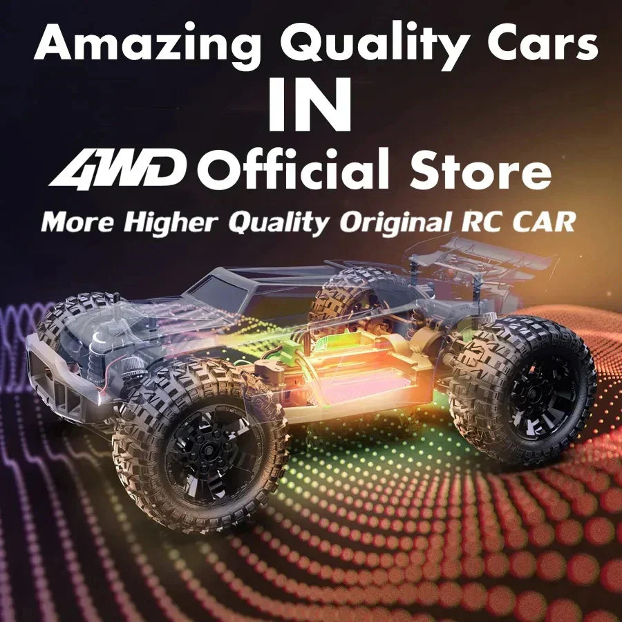 4WD 1:16 80KM/H Super Brushless 50KM/H Brushed RC Car 4x4 Off Road Remote Control High Speed Drift Racing Truck Toy Kids Adults