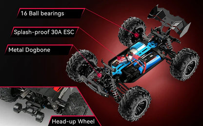 4WD 1:16 80KM/H Super Brushless 50KM/H Brushed RC Car 4x4 Off Road Remote Control High Speed Drift Racing Truck Toy Kids Adults