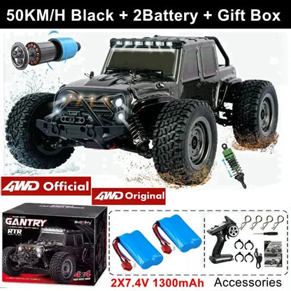 4WD 1:16 80KM/H Super Brushless 50KM/H Brushed RC Car 4x4 Off Road Remote Control High Speed Drift Racing Truck Toy Kids Adults