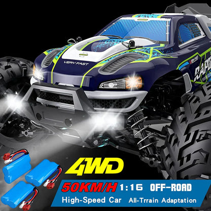 4WD 1:16 80KM/H Super Brushless 50KM/H Brushed RC Car 4x4 Off Road Remote Control High Speed Drift Racing Truck Toy Kids Adults