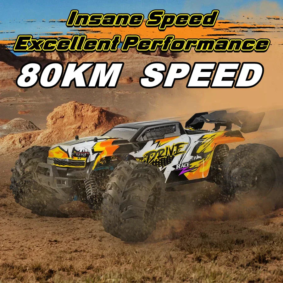 4WD 1:16 80KM/H Super Brushless 50KM/H Brushed RC Car 4x4 Off Road Remote Control High Speed Drift Racing Truck Toy Kids Adults