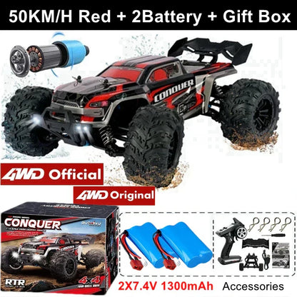 4WD 1:16 80KM/H Super Brushless 50KM/H Brushed RC Car 4x4 Off Road Remote Control High Speed Drift Racing Truck Toy Kids Adults