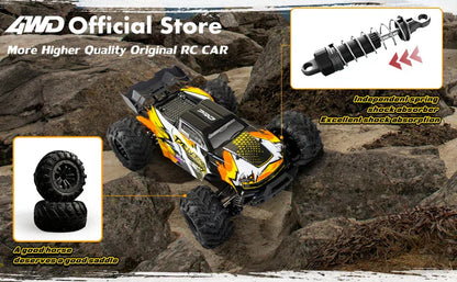 4WD 1:16 80KM/H Super Brushless 50KM/H Brushed RC Car 4x4 Off Road Remote Control High Speed Drift Racing Truck Toy Kids Adults