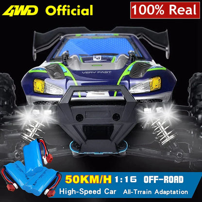 4WD 1:16 80KM/H Super Brushless 50KM/H Brushed RC Car 4x4 Off Road Remote Control High Speed Drift Racing Truck Toy Kids Adults