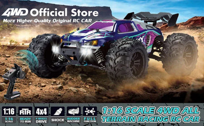 4WD 1:16 80KM/H Super Brushless 50KM/H Brushed RC Car 4x4 Off Road Remote Control High Speed Drift Racing Truck Toy Kids Adults