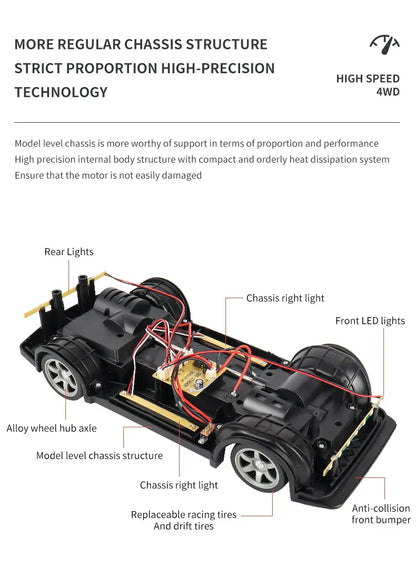 1/16 remote control car AE86 4x4 high-speed remote control drift car