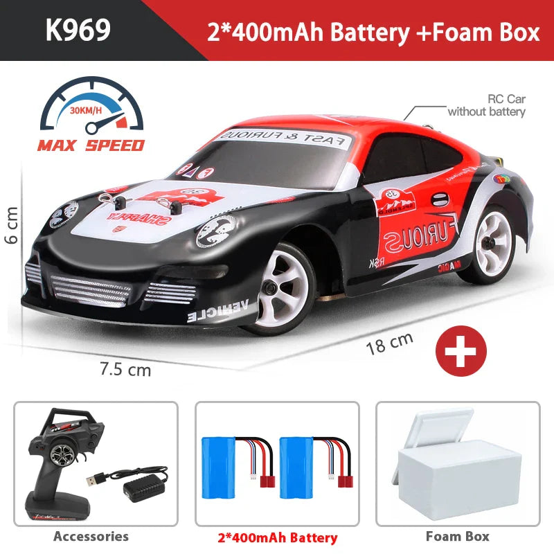 K969 1:28 4WD 2.4G Mini RC Racing Car High Speed Off-Road