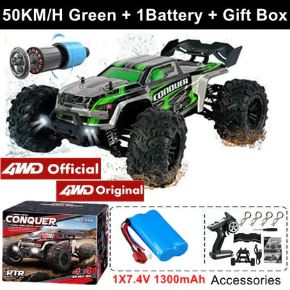 4WD 1:16 80KM/H Super Brushless 50KM/H Brushed RC Car 4x4 Off Road Remote Control High Speed Drift Racing Truck Toy Kids Adults