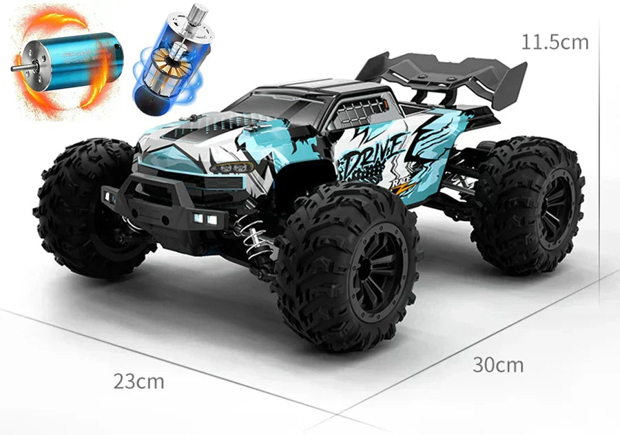 4WD 1:16 80KM/H Super Brushless 50KM/H Brushed RC Car 4x4 Off Road Remote Control High Speed Drift Racing Truck Toy Kids Adults