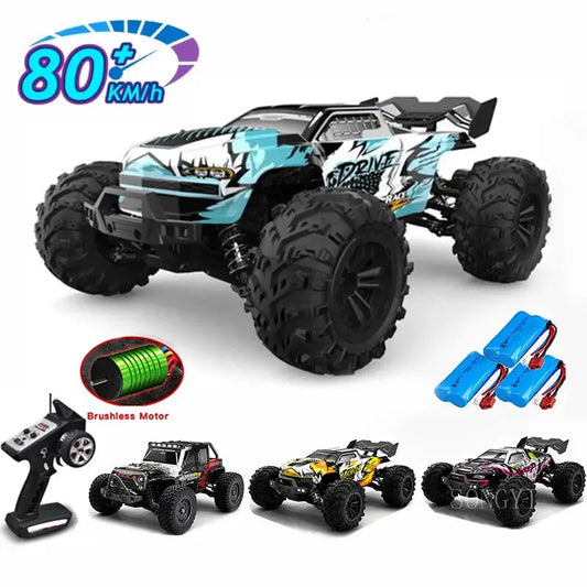 1:16 80km/h RC Cars With LED for 4x4 Off Road Monster Truck Sportsman Specialty Products Fast RC Cars