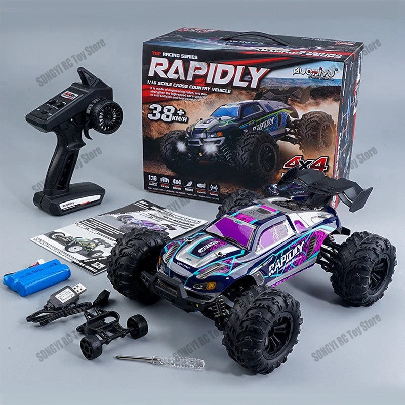 1:16 80km/h RC Cars With LED for 4x4 Off Road Monster Truck Sportsman Specialty Products Fast RC Cars