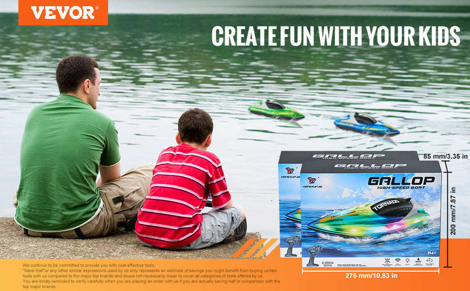 RC Boat 2.4G 12km/h Racing Boat Waterproof Model Electric