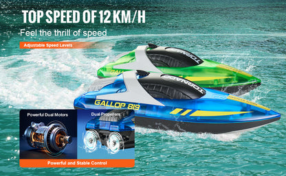 RC Boat 2.4G 12km/h Racing Boat Waterproof Model Electric