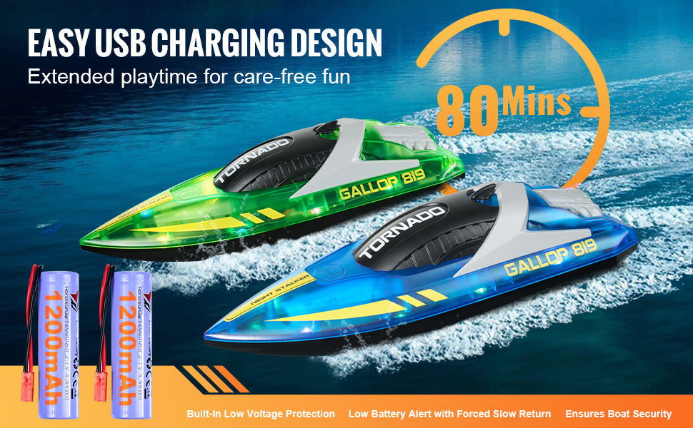 RC Boat 2.4G 12km/h Racing Boat Waterproof Model Electric